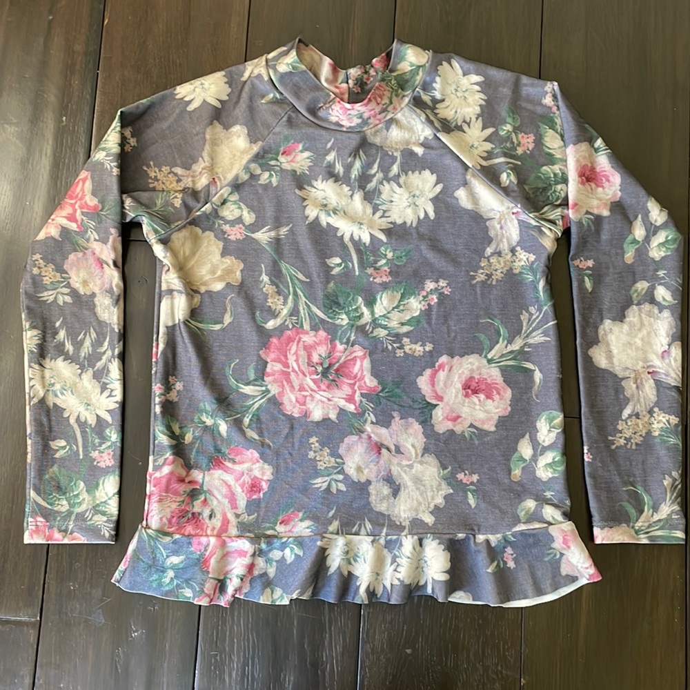 Zimmermann girls floral rashguard